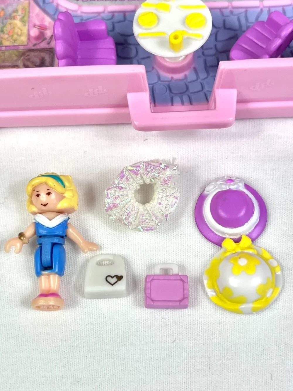 Vintage Polly Pocket Polly In Paris Complete Suitcase Doll Accessories 1996